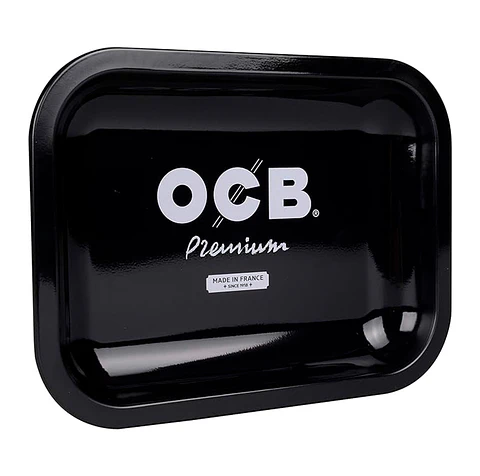 BANDEJA OCB METALICA MEDIANA NEGRA  29 * 19 CM.