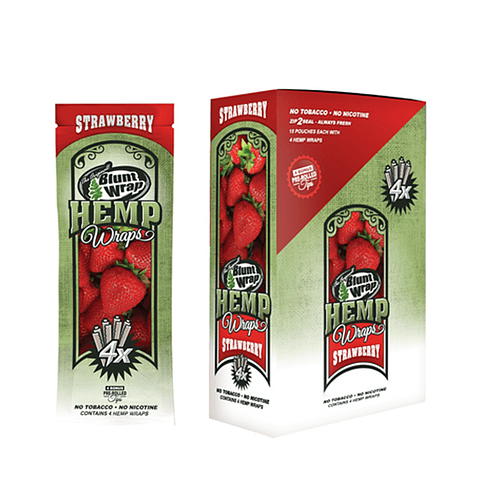 BLUNT HEMP WRAP X4 STRAWBERRY