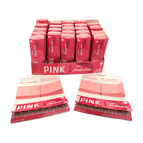 PAPELILLOS PINK + TIPS ROLLING AMSTERDAM 1 1/4