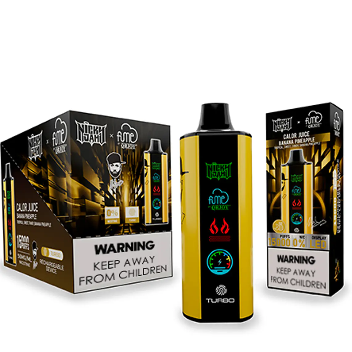 Vape Fume Nicky Jam 15.000 Puff  Calor Juice (Banana, Pinneapple) 2