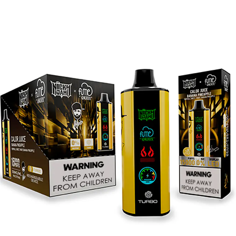 Vape Fume Nicky Jam 15.000 Puff  Calor Juice (Banana, Pinneapple) 2