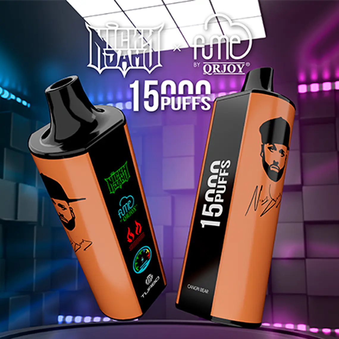 Vape Fume Nicky Jam 15.000 Puff  Cangri Bear (Mango, Gummy Bear) 2