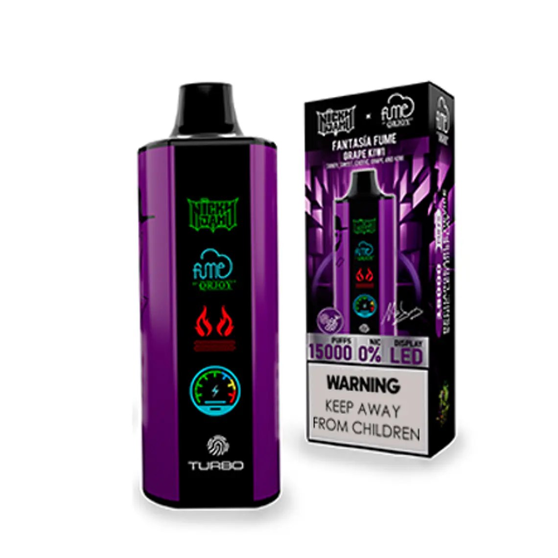Vape Fume Niky Jam 15.000 Puff  Fantasia Fume (Grape Kiwi) 1
