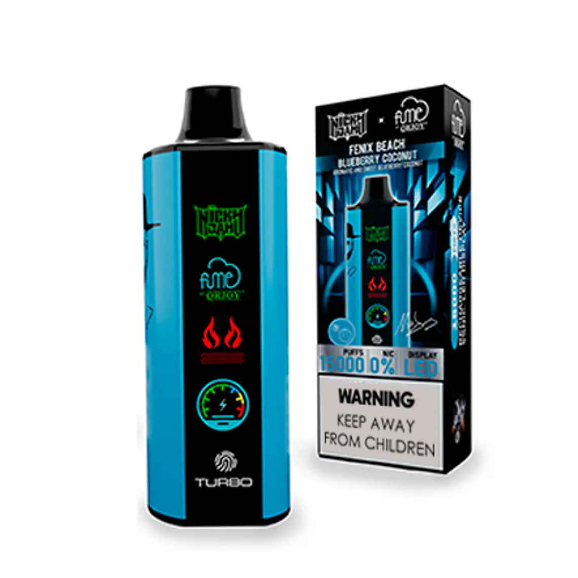 Vape Fume Nicky Jam 15.000 Puff  Fenix Beach (Blueberry Coconut) 1