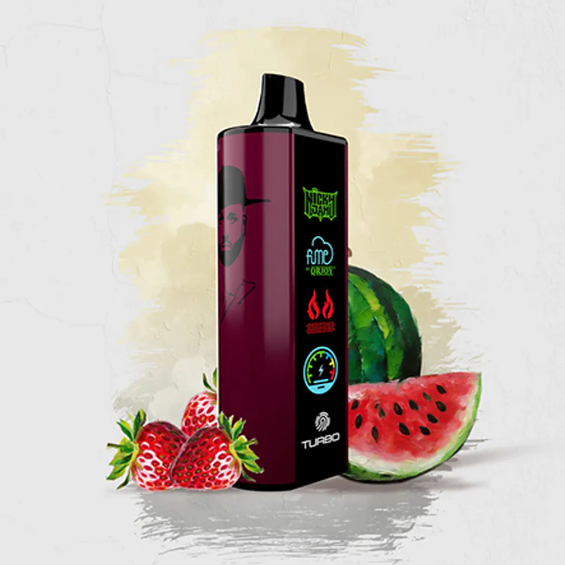 Vape Fume Nicky Jam 15.000 Puff Fresh Whine Up (Strawberry Watermelon) 2