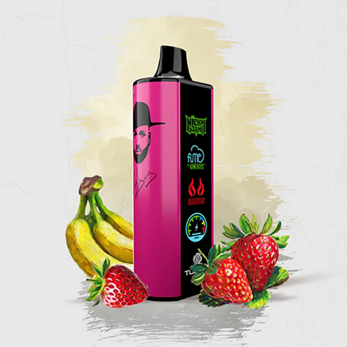 Vape Fume Nicky Jam 15.000 Puff  Sweet Gatas (Strawberry, banana) 2