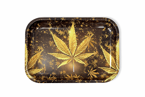 BANDEJA METALICA HOJA  29 * 19 cm.