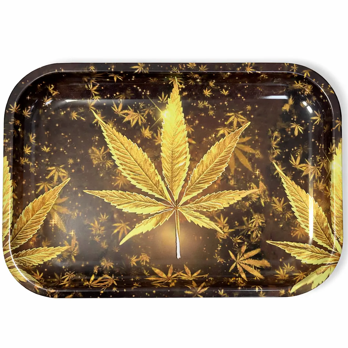 BANDEJA METALICA HOJA  29 * 19 cm. 1