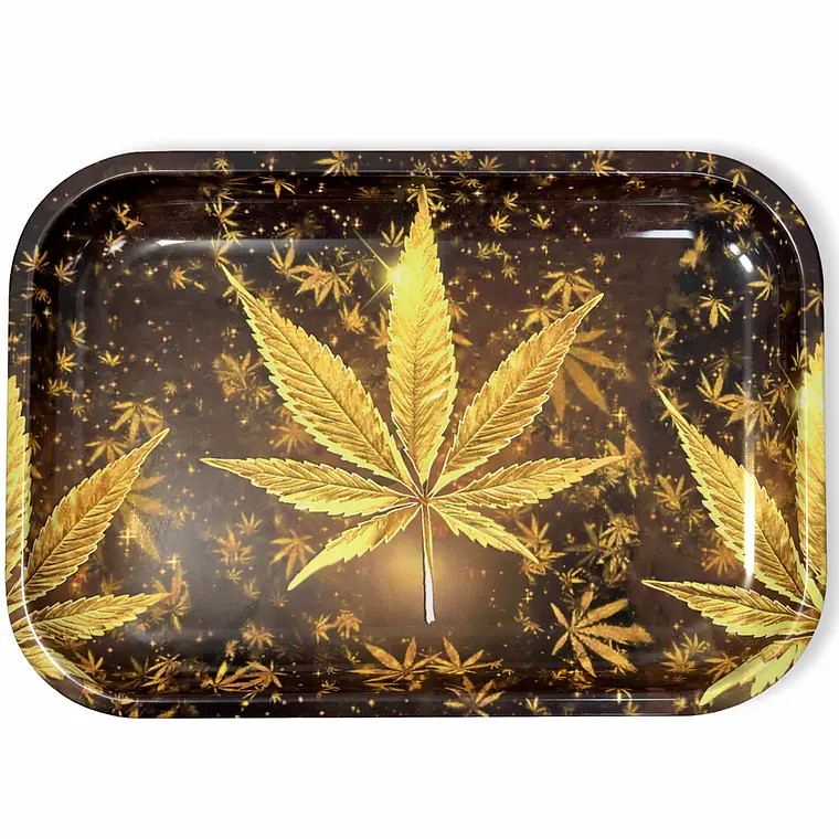 BANDEJA METALICA HOJA  29 * 19 cm. 1