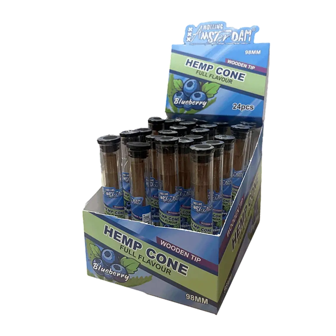 Hemp Cone Blueberry con Boquilla de Madera 1