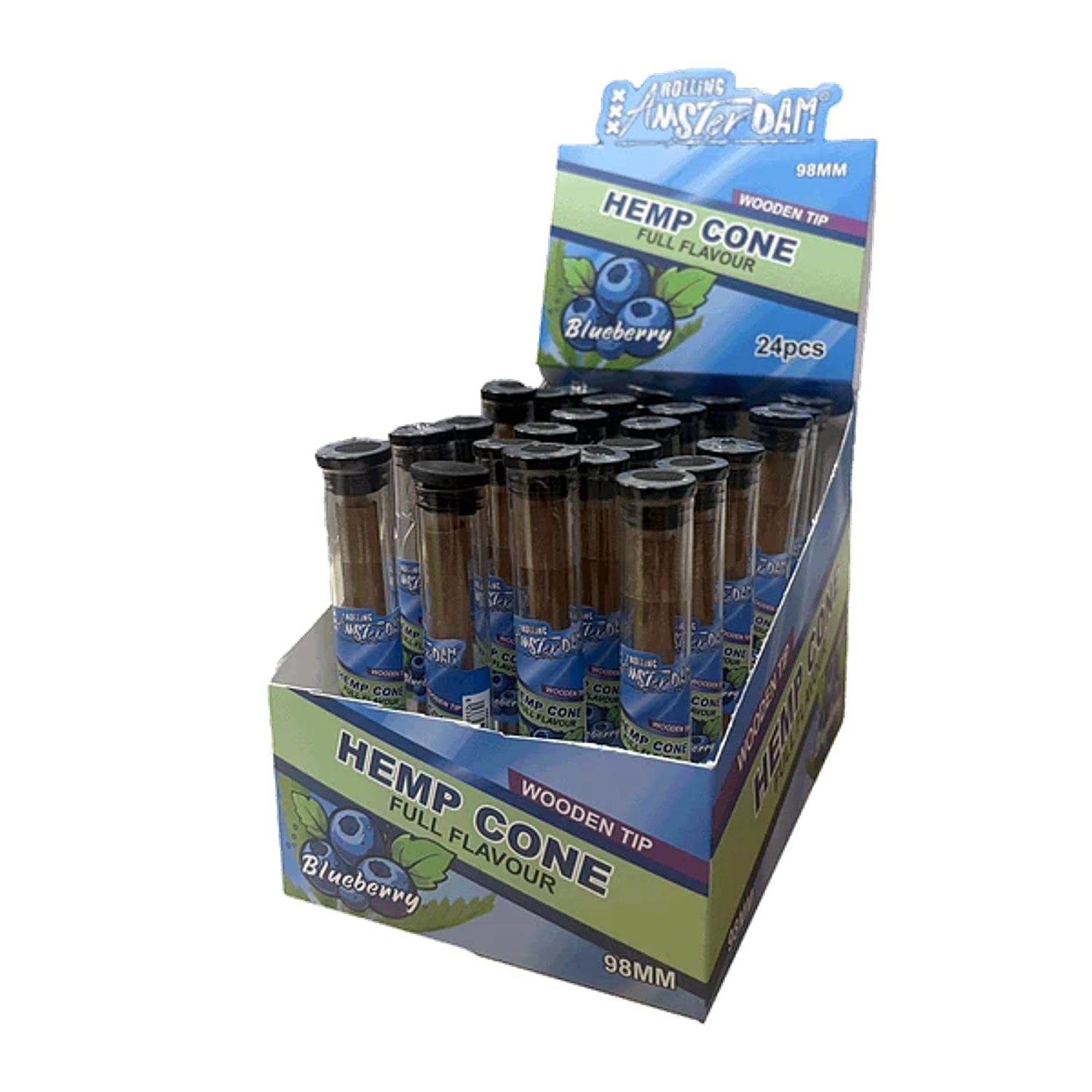 Hemp Cone Blueberry con Boquilla de Madera