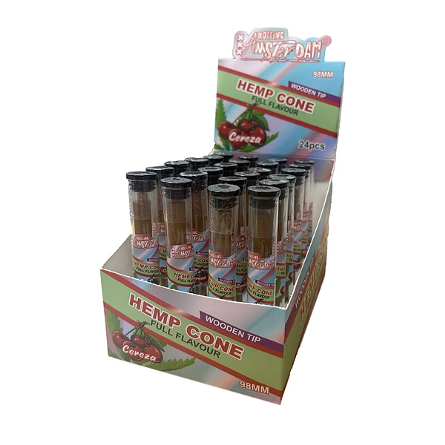 Hemp Cone Cereza con Boquilla de Madera