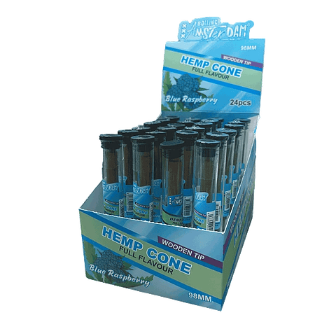 Hemp Cone Frambuesa Azul con Boquilla de Madera