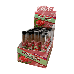 Hemp Cone Frutilla con Boquilla de Madera