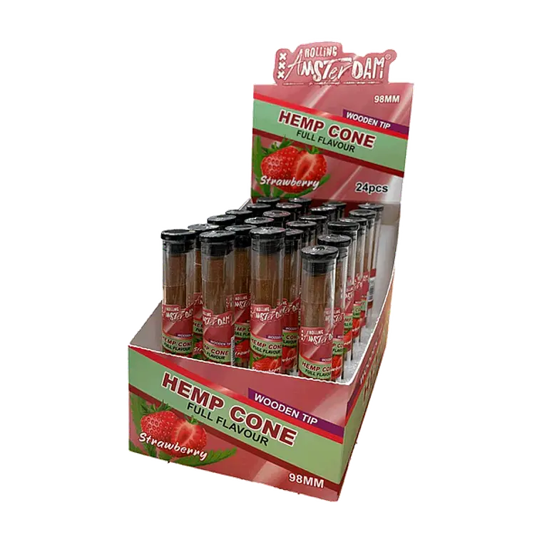 Hemp Cone Frutilla con Boquilla de Madera 1