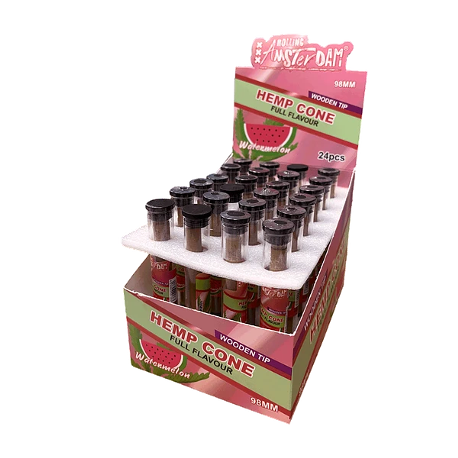 Hemp Cone Sandía con Boquilla de Madera