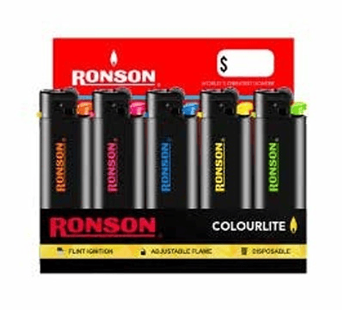 ENCENDEDOR RONSON COLOURLITE BLACK 