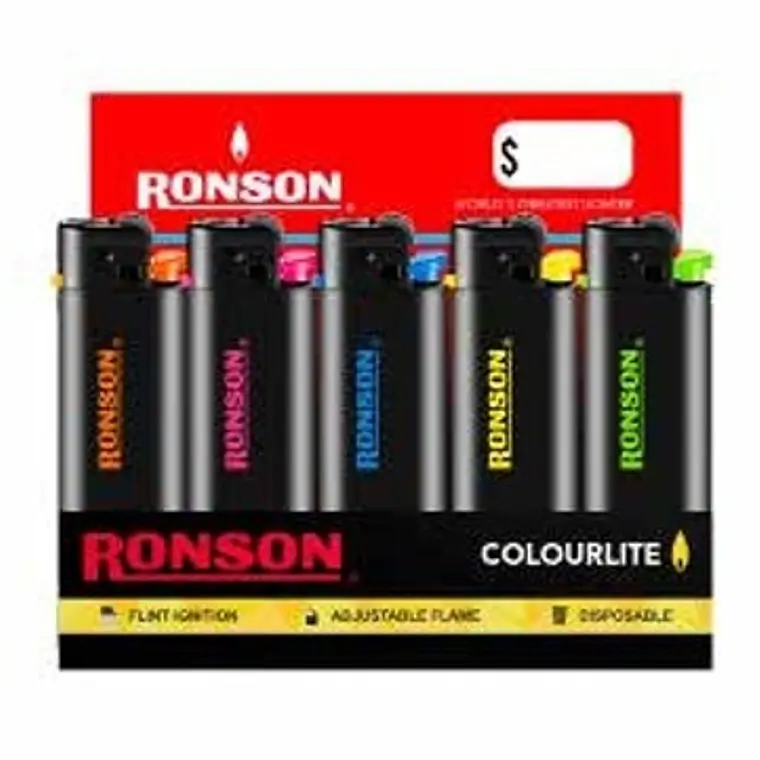 ENCENDEDOR RONSON COLOURLITE BLACK  1