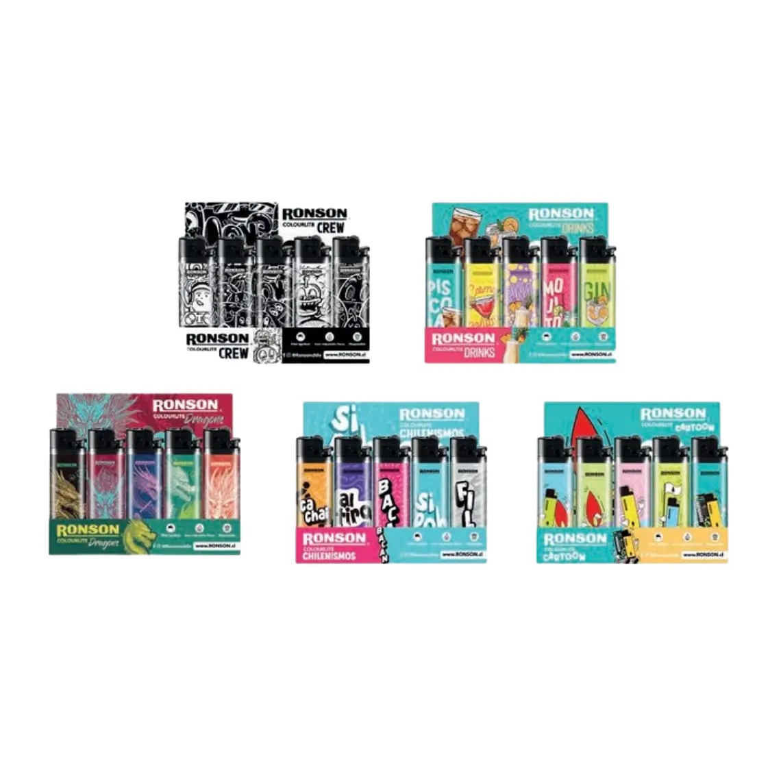 ENCENDEDOR RONSON MOTIVOS MIX 1