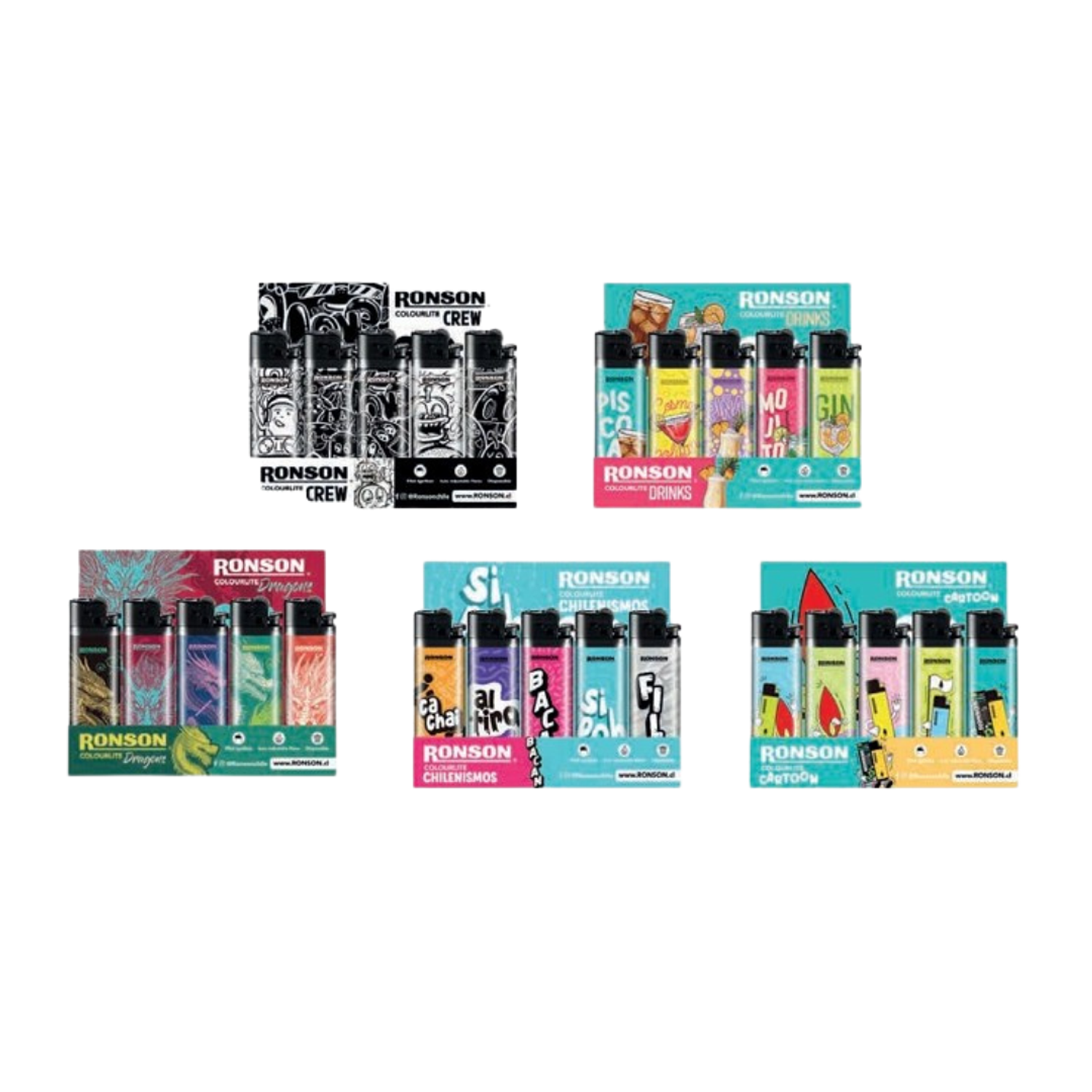 ENCENDEDOR RONSON MOTIVOS MIX