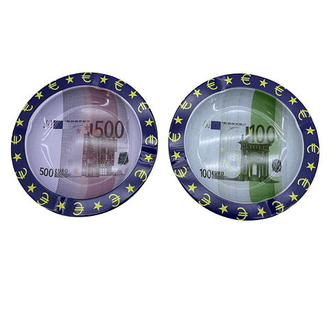 CENICERO METALICO EURO