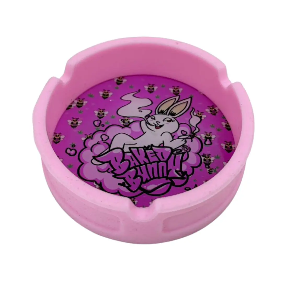 CENICERO SILICONA BUKED BUNNY PINK  2