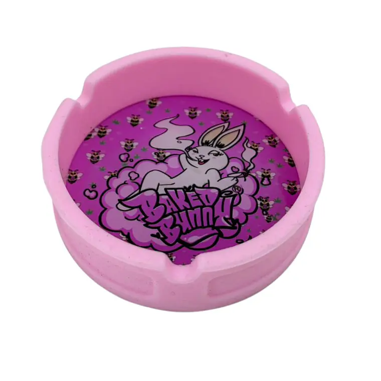 CENICERO SILICONA BUKED BUNNY PINK  2