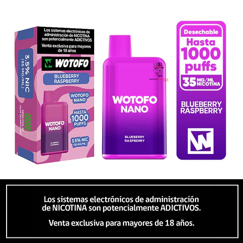 Wotofo Nano 1000 Puffs – Blueberry Raspberry