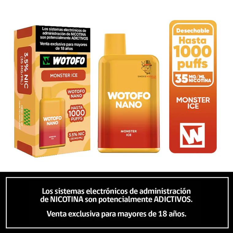 Wotofo Nano 1000 Puffs – Monster Ice 1