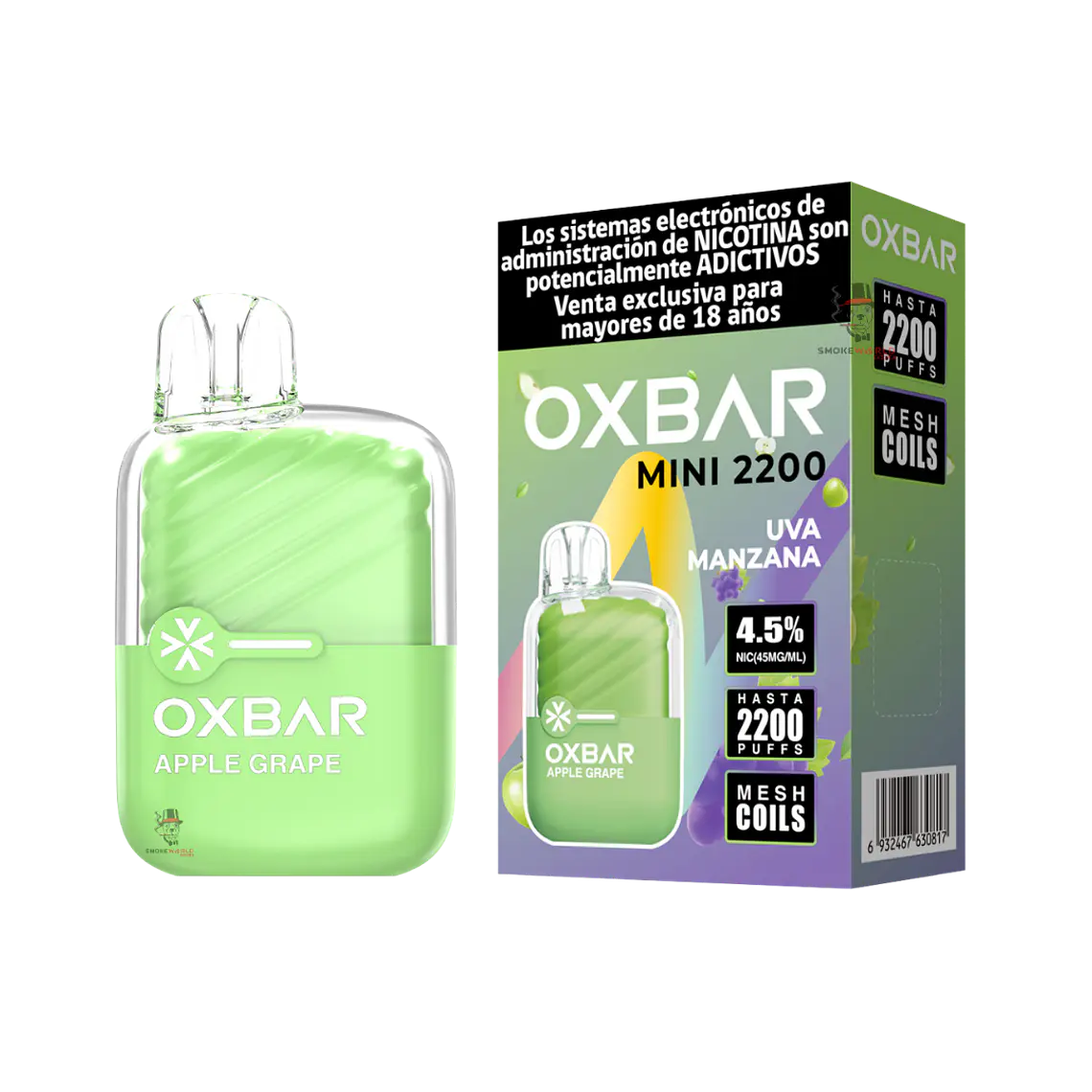 Oxbar Mini 2200 Puffs – Uva Manzana 1