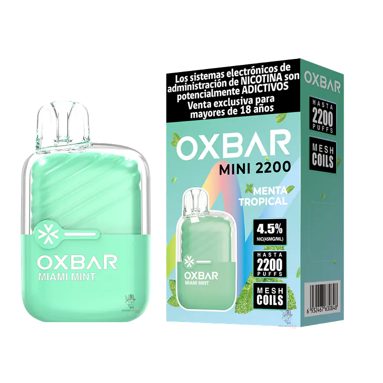 Oxbar Mini 2200 Puffs – Menta Tropical 1