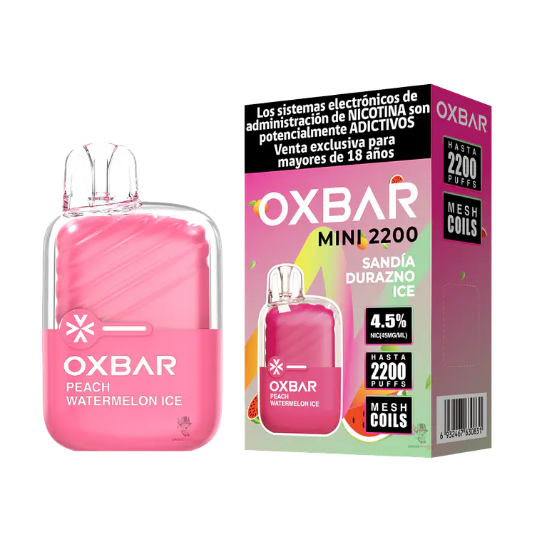 Oxbar Mini 2200 Puffs – Sandía Durazno Ice 1