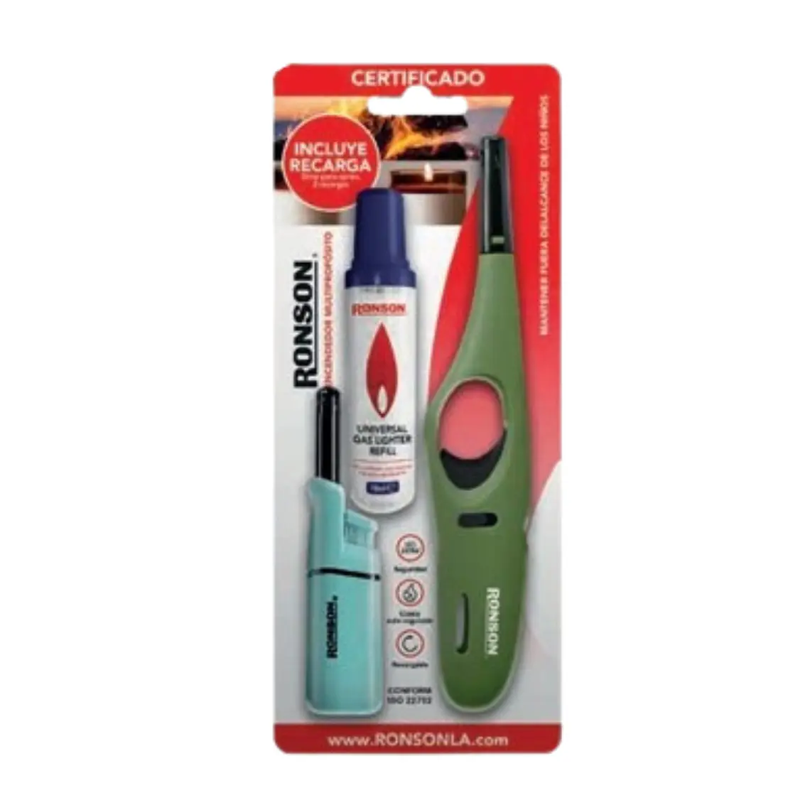 RONSON MULTIPACK PEQUE + TUBO COCINA + RECARGA GAS 2