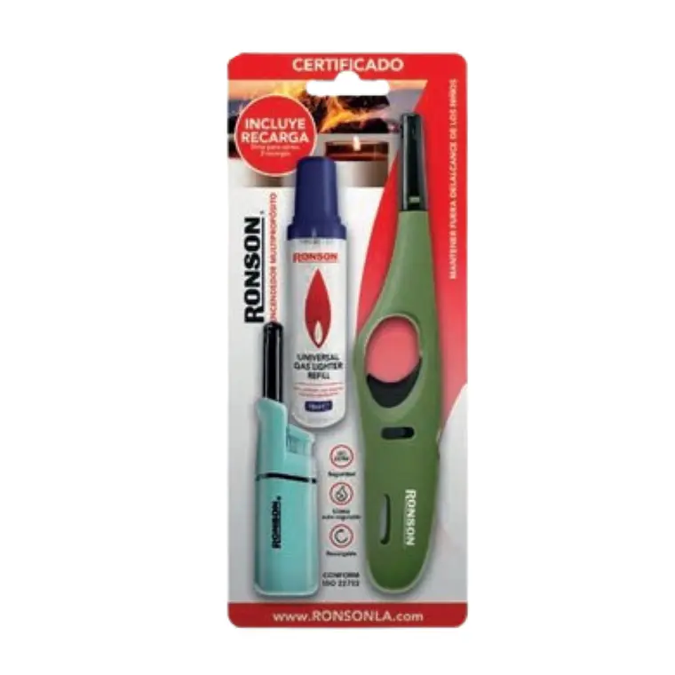 RONSON MULTIPACK PEQUE + TUBO COCINA + RECARGA GAS 2