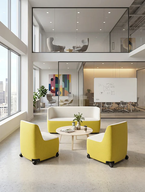 Sillón Modular con Ruedas BS015 - Línea Colaborativa