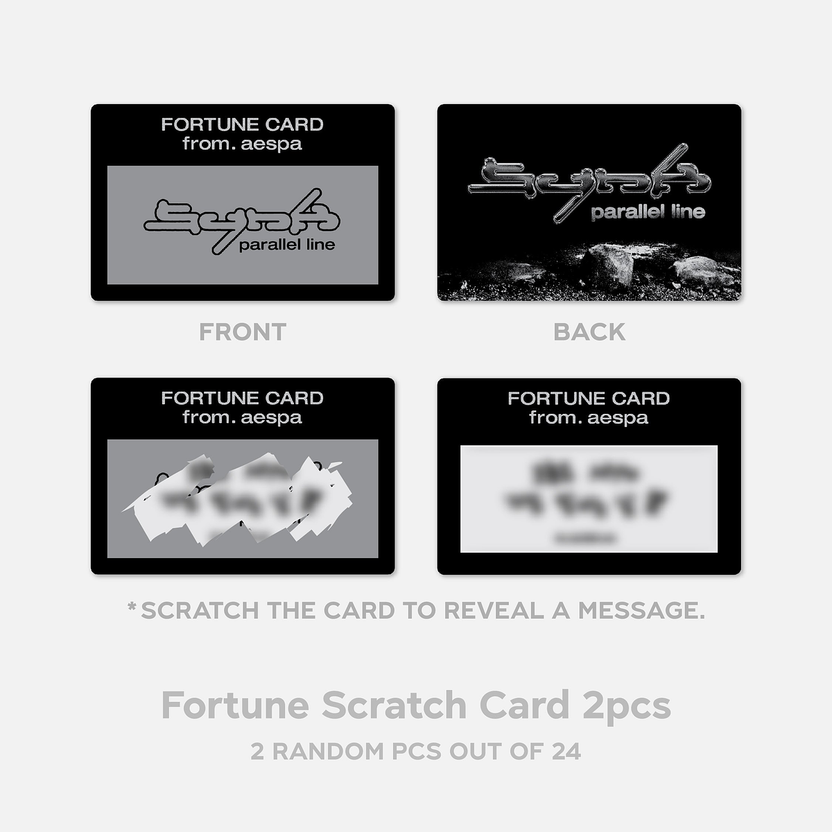 FORTUNE SCRATCH CARD SET - 2024 aespa LIVE TOUR - SYNK : PARALLEL LINE MD 2