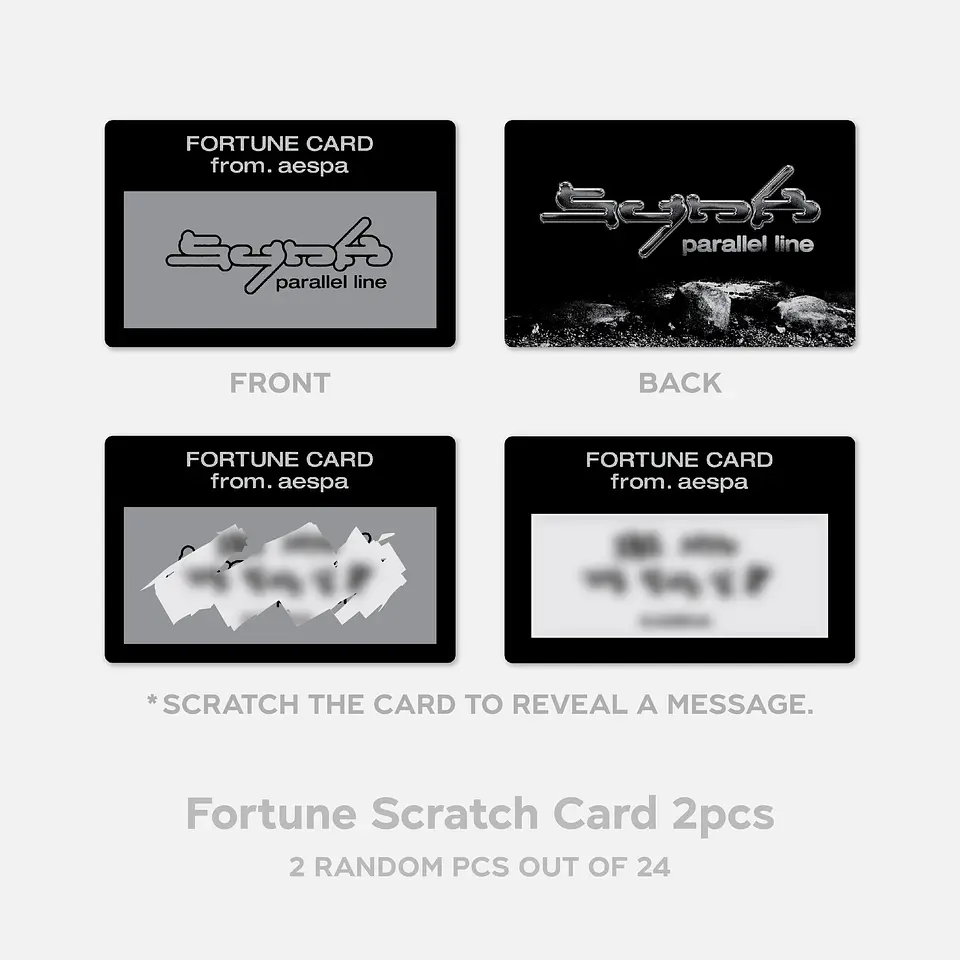FORTUNE SCRATCH CARD SET - 2024 aespa LIVE TOUR - SYNK : PARALLEL LINE MD 2