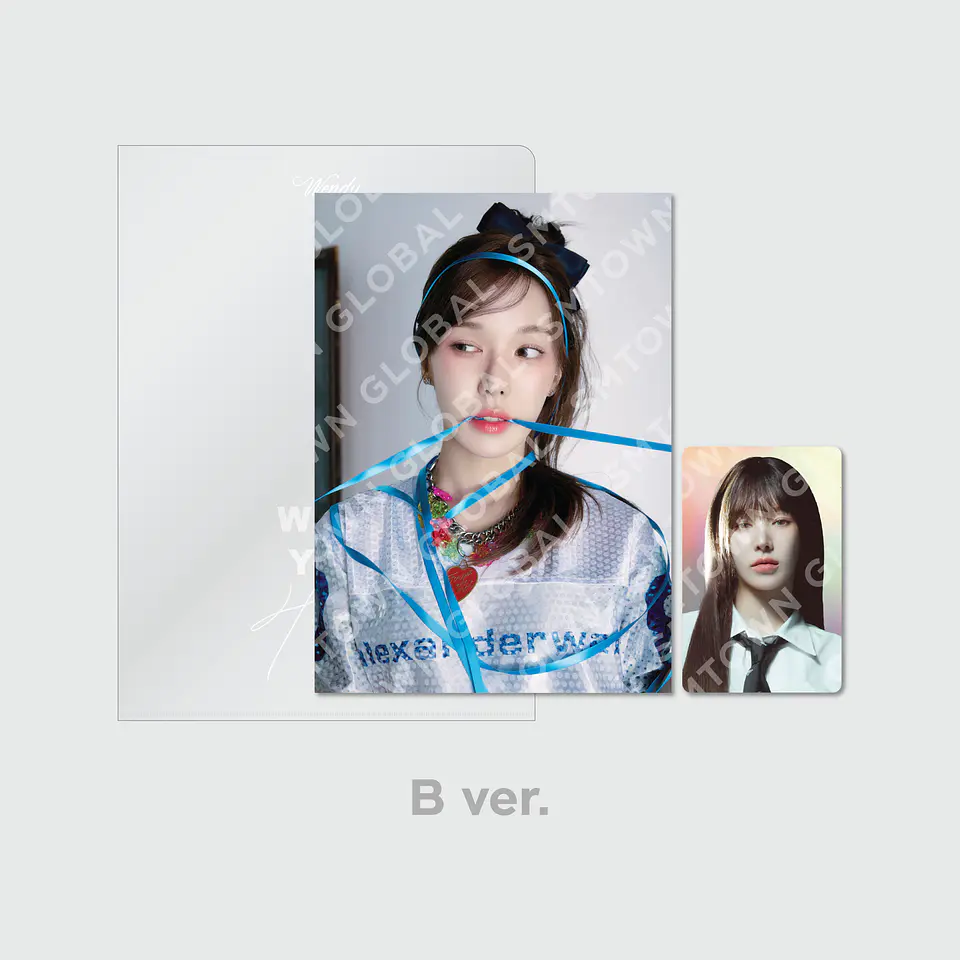 POSTCARD + HOLOGRAM PHOTO CARD SET - WENDY 'Wish You Hell - The 2nd Mini Album' MD 4