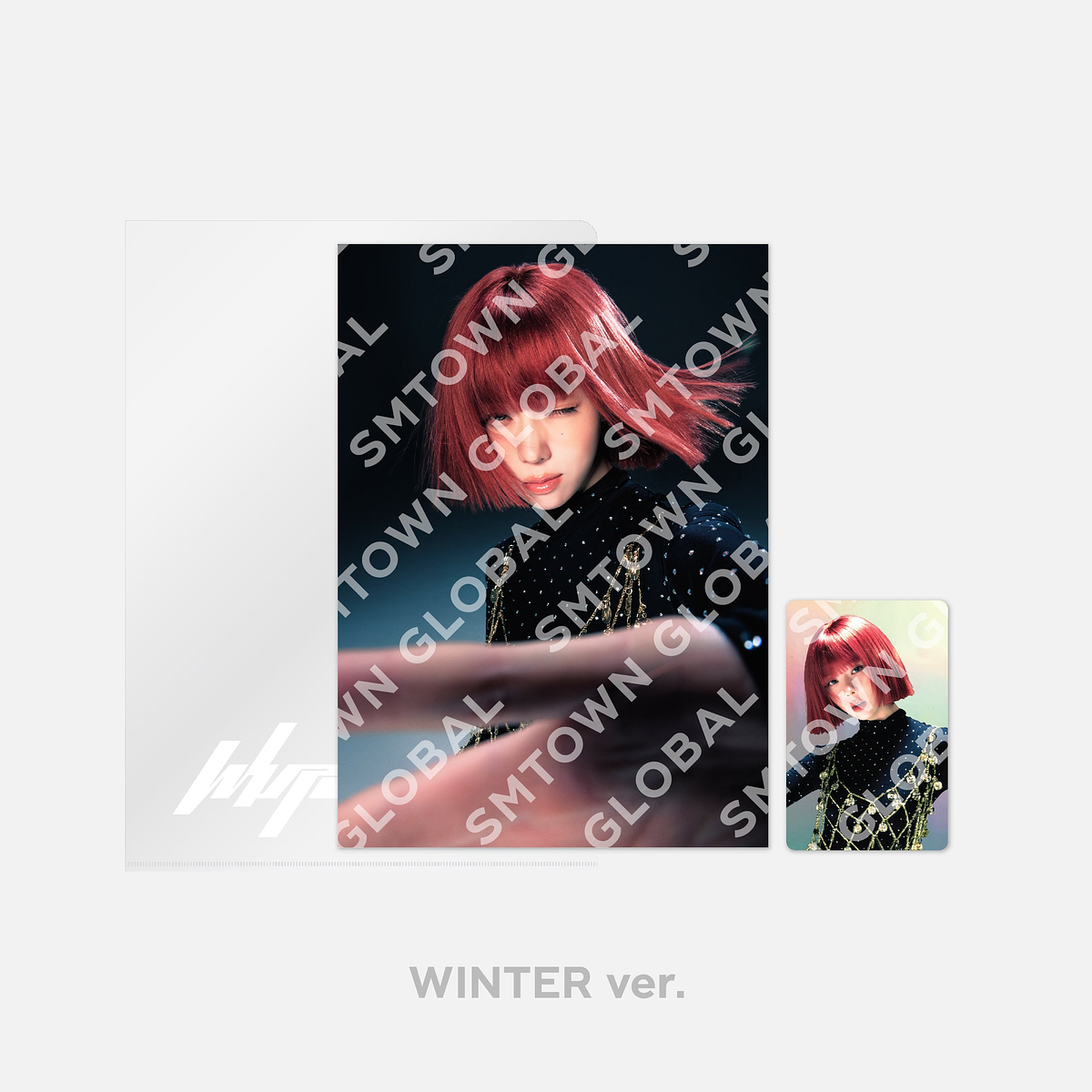 POSTCARD + HOLOGRAM PHOTO CARD SET - aespa WEEK - #Whiplash_mood POP-UP MD 4