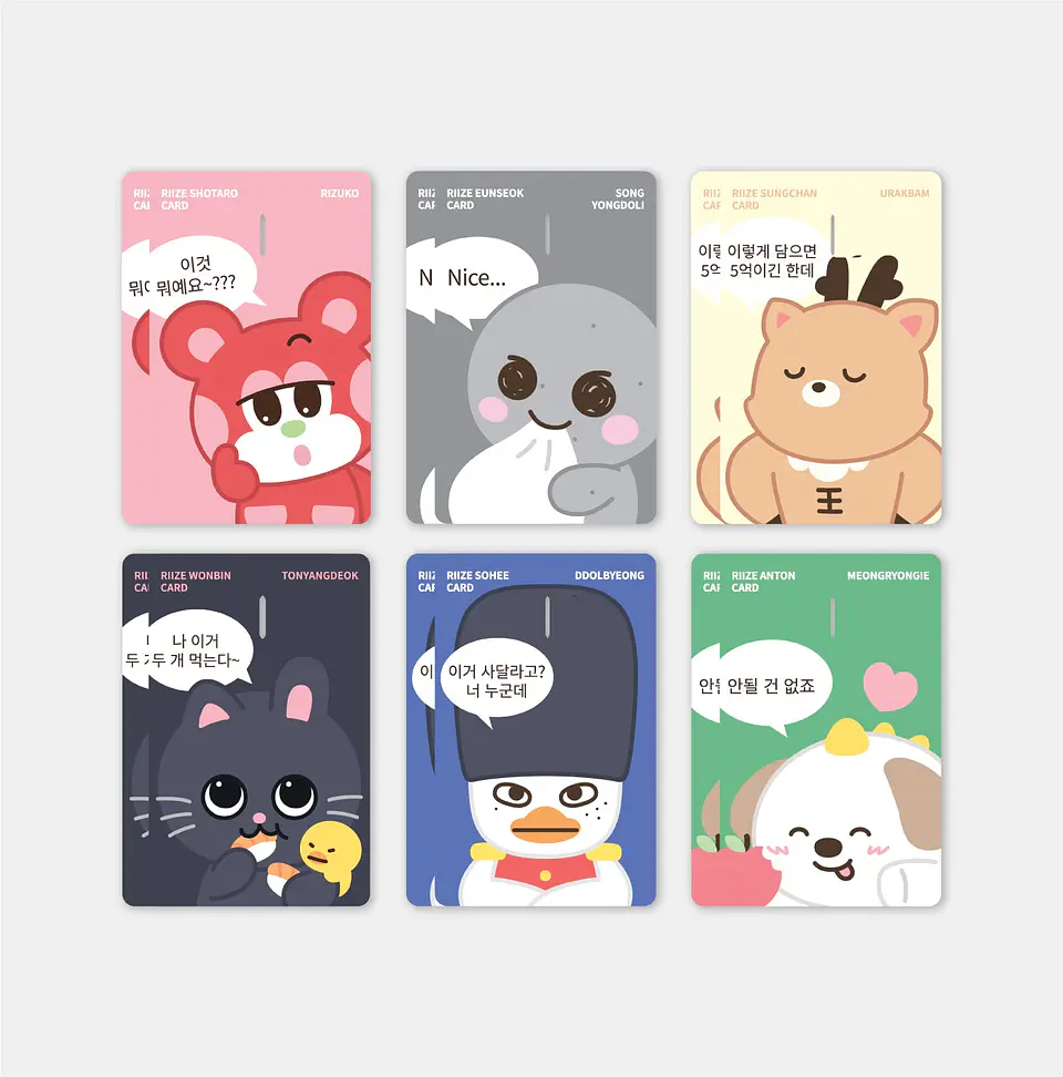 CARD COVER STICKER - RIIZE CHARACTER POP-UP 'WE LITTLE RIIZE @RIIZE PARK' MD 1