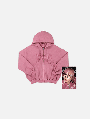 PINK HOODIE ZIP-UP SET - 2025 aespa LIVE TOUR - SYNK : PARALLEL LINE - ENCORE MD
