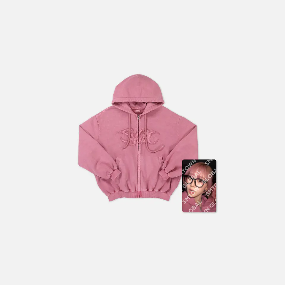 PINK HOODIE ZIP-UP SET - 2025 aespa LIVE TOUR - SYNK : PARALLEL LINE - ENCORE MD 1