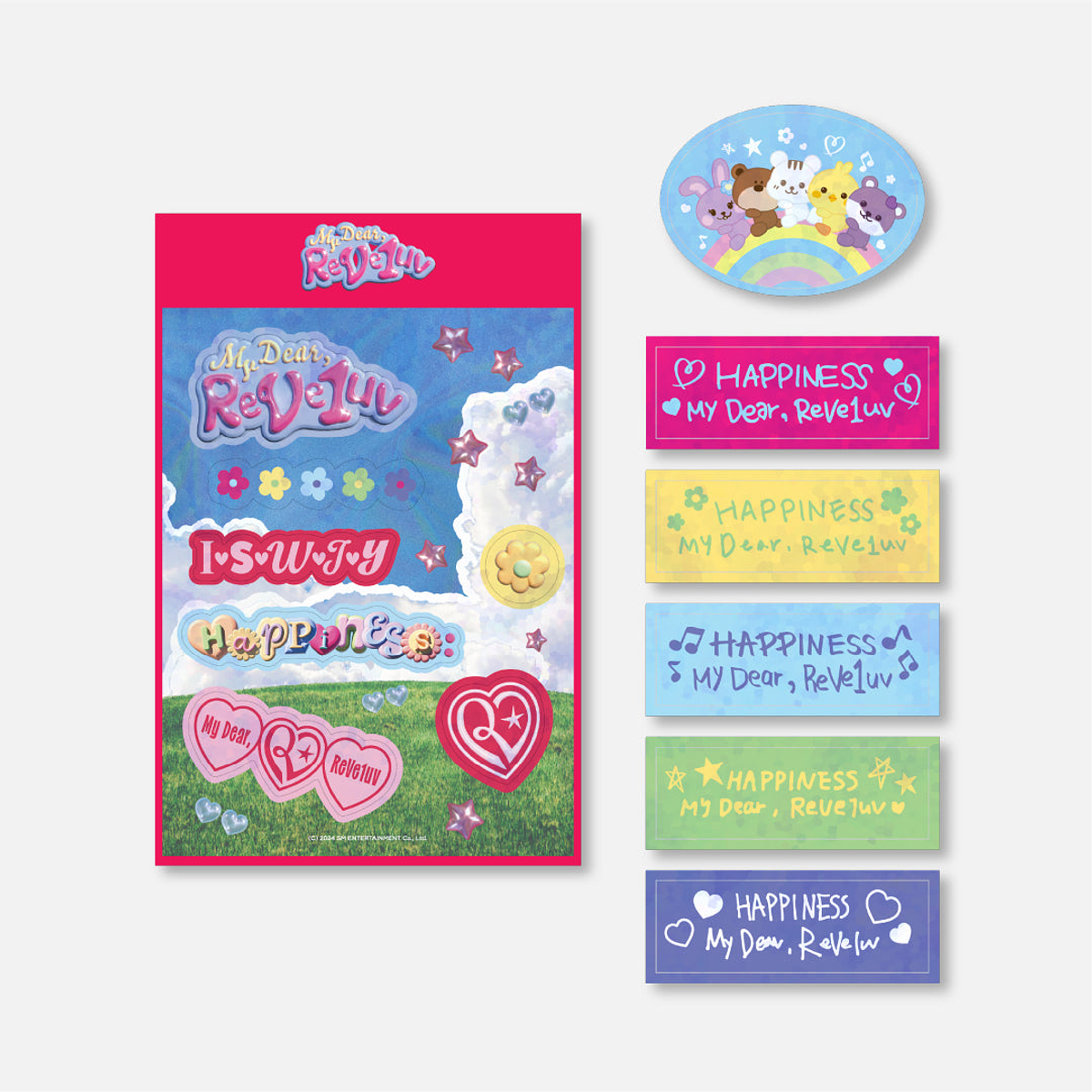 REMOVABLE STICKER SET - 2024 Red Velvet FANCON TOUR 'HAPPINESS : My Dear, ReVe1uv' MD 2