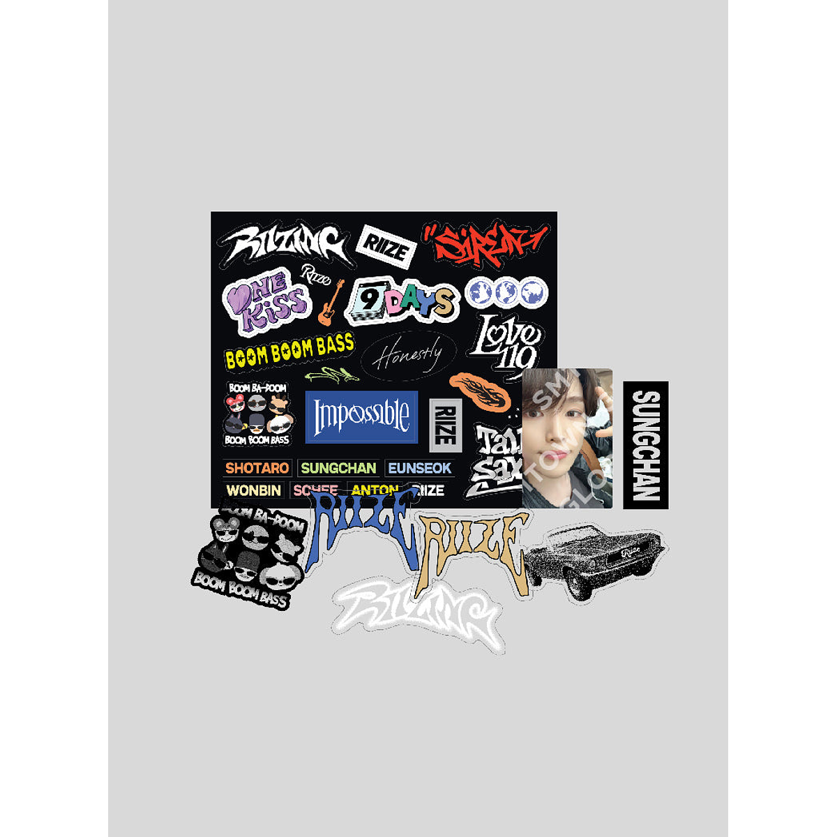 REMOVABLE LAPTOP DECO STICKER SET - RIIZE 'RIIZING - The 1st Mini Album' MD 1