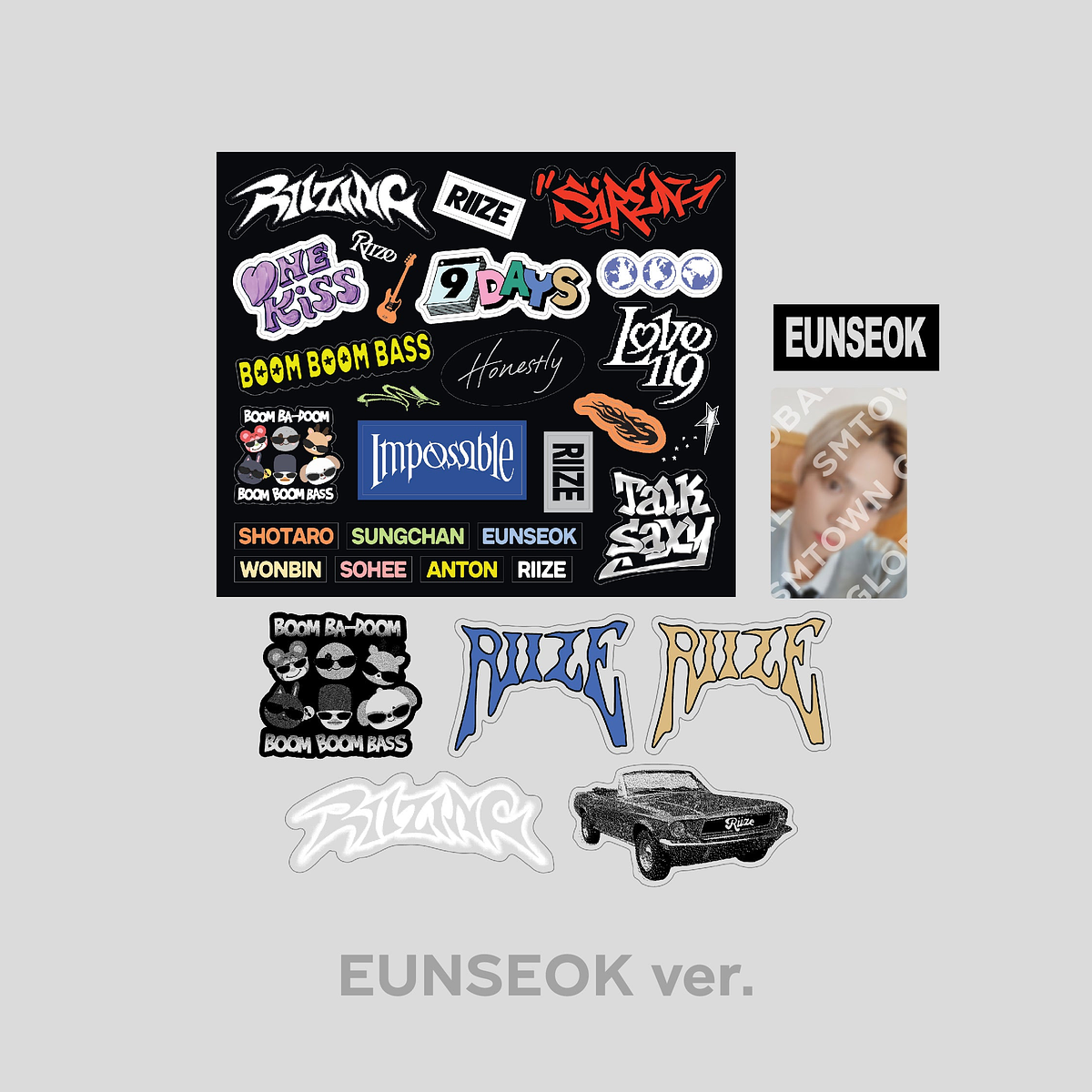 REMOVABLE LAPTOP DECO STICKER SET - RIIZE 'RIIZING - The 1st Mini Album' MD 4