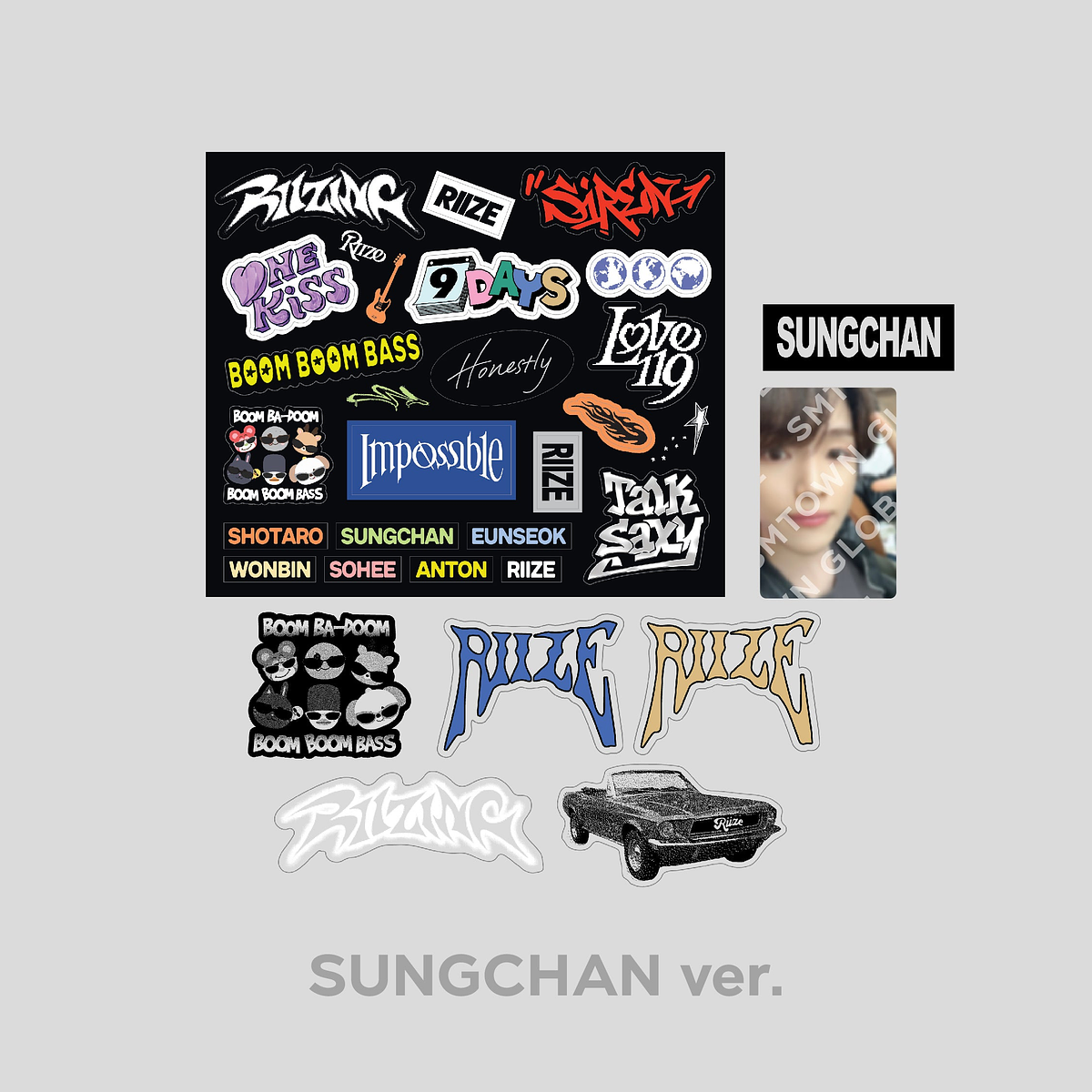 REMOVABLE LAPTOP DECO STICKER SET - RIIZE 'RIIZING - The 1st Mini Album' MD 5