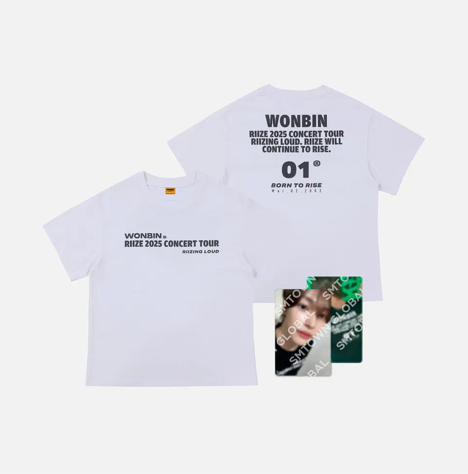 T-SHIRT SET [WHITE ver.] - 2025 RIIZE CONCERT TOUR [RIIZING LOUD] IN SEOUL MD 1