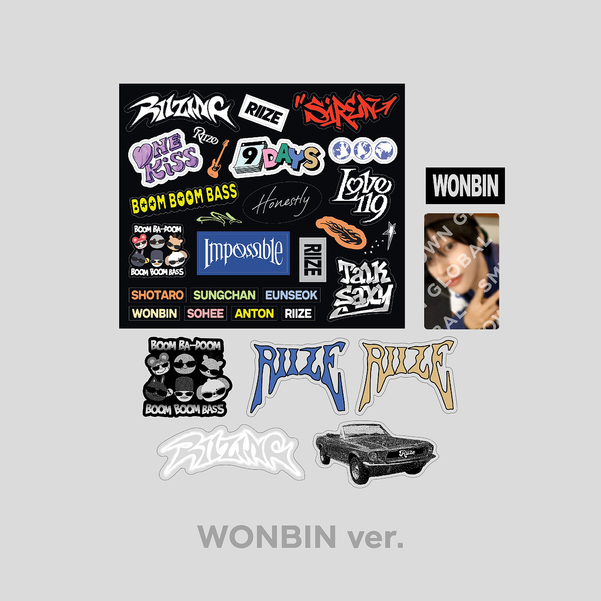 REMOVABLE LAPTOP DECO STICKER SET - RIIZE 'RIIZING - The 1st Mini Album' MD 6