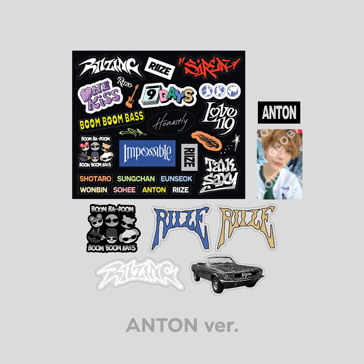 REMOVABLE LAPTOP DECO STICKER SET - RIIZE 'RIIZING - The 1st Mini Album' MD 8