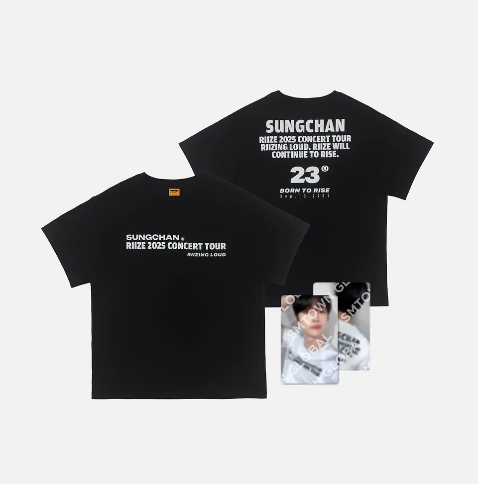 T-SHIRT SET [BLACK ver.] - 2025 RIIZE CONCERT TOUR [RIIZING LOUD] IN SEOUL MD 1